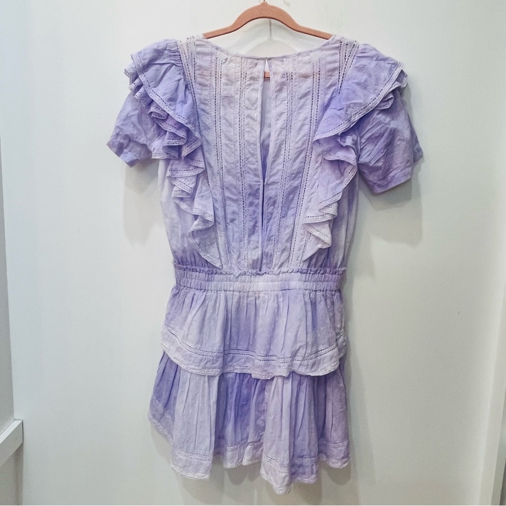 LoveShackFancy Lavender Ruffle Mini Dress - Picture 6 of 9